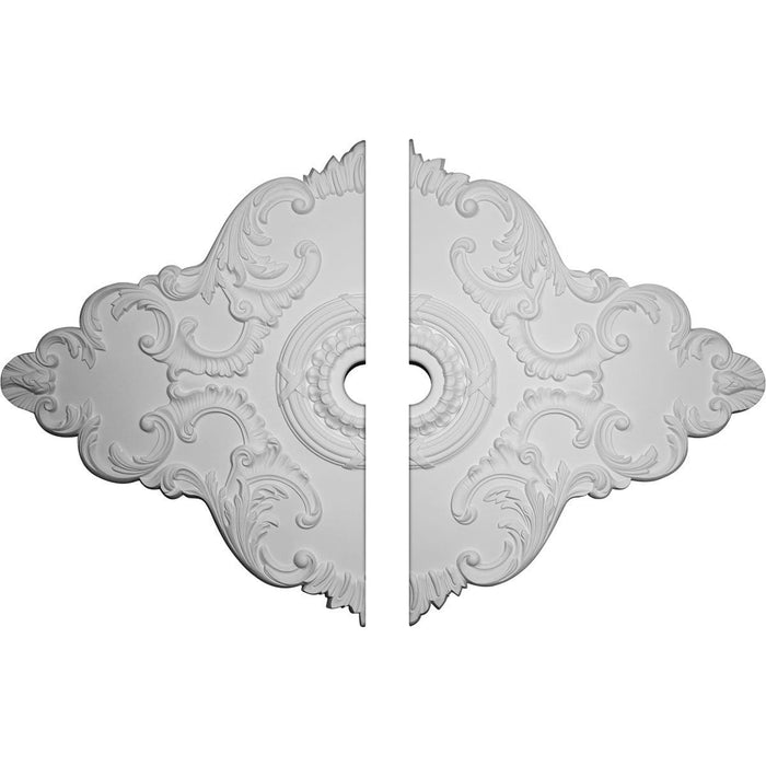 Ceiling Medallion, Two Piece (Fits Canopies up to 6 1/2")67 1/8"W x 48 5/8"H x 6"ID x 1 7/8"P Medallions - Urethane White River Hardwoods   