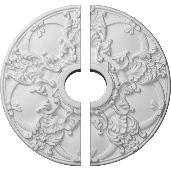 Ceiling Medallion, Two Piece (Fits Canopies up to 4 1/2")18"OD x 3 1/2"ID x 1 3/8"P Medallions - Urethane White River Hardwoods   
