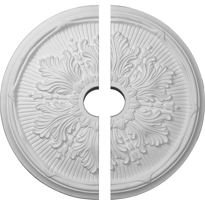 Leaf Ceiling Medallion, Two Piece (Fits Canopies up to 3 5/8")23 3/4"OD x 3 5/8"ID x 1 7/8"P