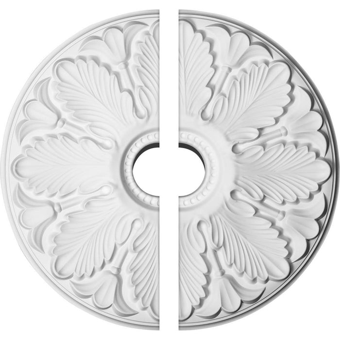 Ceiling Medallion, Two Piece (Fits Canopies up to 4 5/8")24 1/2"OD x 3 1/2"ID x 1"P Medallions - Urethane White River Hardwoods   