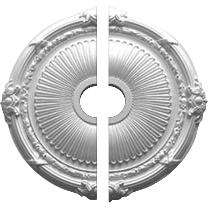 Ceiling Medallion, Two Piece (Fits Canopies up to 6 1/2")27 1/2"OD x 3 7/8"ID x 2 1/4"P