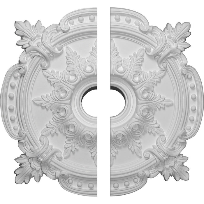 Classic Ceiling Medallion, Two Piece (Fits Canopies up to 6 1/2")28 3/8"OD x 3 3/4"ID x 1 5/8"P Medallions - Urethane White River Hardwoods   