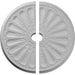 Ceiling Medallion, Two Piece (Fits Canopies up to 3 5/8")31 1/2"OD x 3 5/8"ID x 1 1/2"P Medallions - Urethane White River Hardwoods   