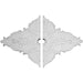 Diamond Ceiling Medallion, Two Piece (Fits Canopies up to 4")67 1/4"W x 43 3/8"H x 4"ID x 2"P Medallions - Urethane White River Hardwoods   