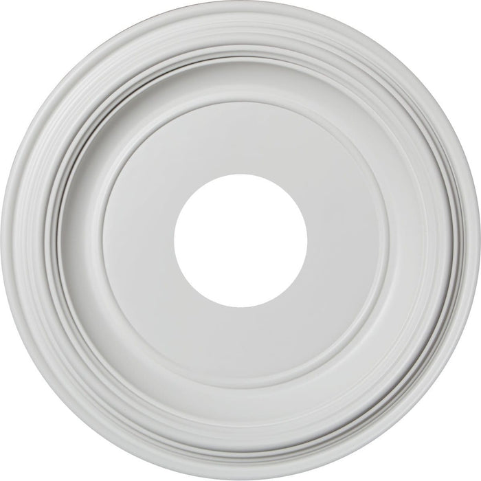 Thermoformed PVC Ceiling Medallion (Fits Canopies up to 7 1/2"), 13"OD x 3 1/2"ID x 1 1/4"P