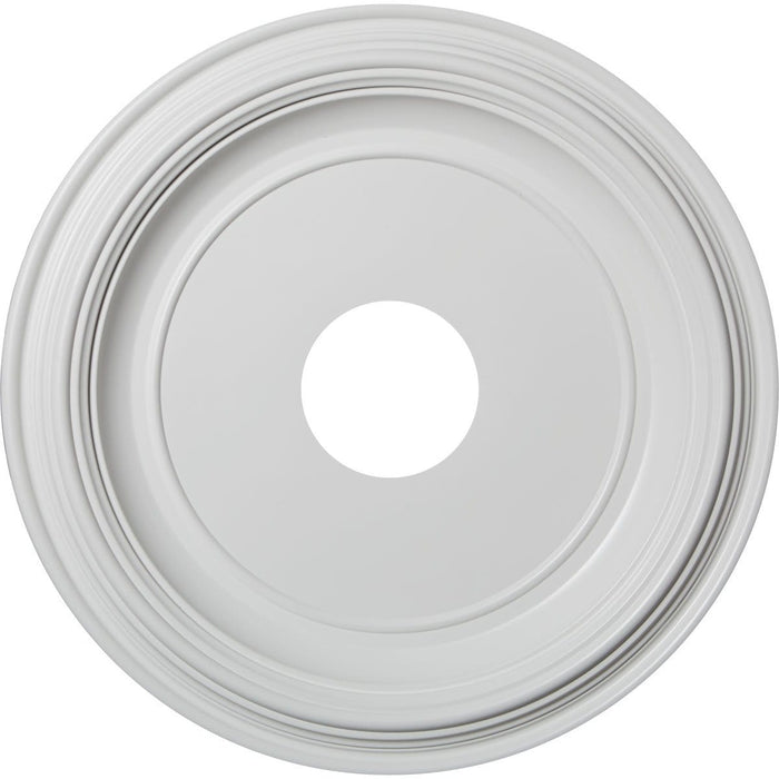Thermoformed PVC Ceiling Medallion (Fits Canopies up to 9 1/2"), 16"OD x 3 1/2"ID x 1 3/8"P