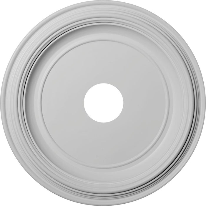 Thermoformed PVC Ceiling Medallion (Fits Canopies up to 11 1/2"), 19"OD x 3 1/2"ID x 1 1/2"P