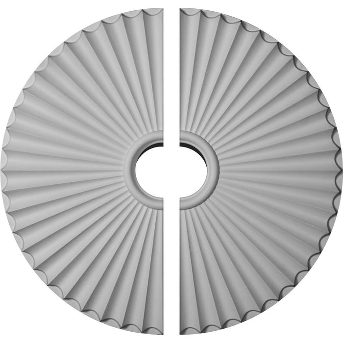 Ceiling Medallion, Two Piece (For Canopies up to 6")29 1/2"OD x 2"P Medallions - Urethane White River Hardwoods   