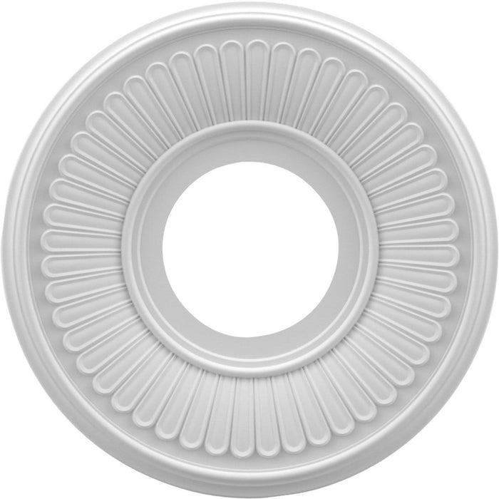 Thermoformed PVC Ceiling Medallion (Fits Canopies up to 4 1/2"), 10"OD x 3 1/2"ID x 3/4"P