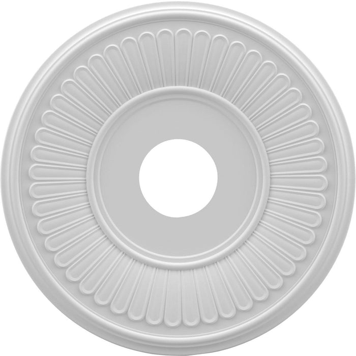 Thermoformed PVC Ceiling Medallion (Fits Canopies up to 7"), 16"OD x 3 1/2"ID x 1"P
