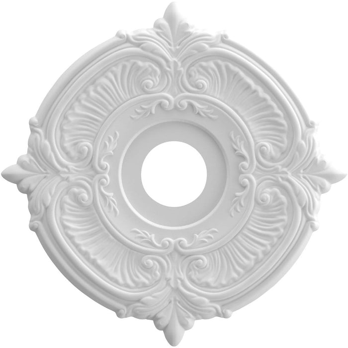 Thermoformed PVC Ceiling Medallion (Fits Canopies up to 5 5/8"), 16"OD x 3 1/2"ID x 1"P