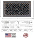 Arts and Crafts Grille for Duct Size of 8"- Please allow 1-2 weeks. Decorative Grilles White River - Interior Décor Rubbed Bronze Duct Size: 8"x 16"( 10"x 18"overall ) 
