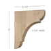 Classic Medium Bar Bracket Corbel, 4 3/4"w x 9"h x 6 1/2"d Carved Corbels White River Hardwoods   