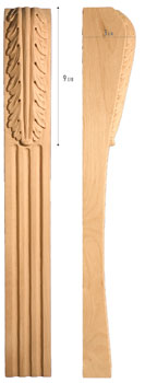 Traditional Collection, Traditional Leg, 3"w x 26'"h x 3 1/4''d Carved Legs Art For Everyday   