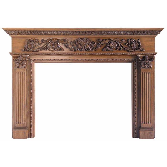 Rinceau Scrolls with Floral Basket Full Surround, 81"w x 57"h x 8"d