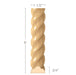 Medium Rope Half Round Lineal, 1 1/2''w x 3/4''d x 8' length, Resin is priced per 8' length Carved Mouldings White River Hardwoods   