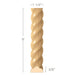 Rope Half Round, 1 1/4"w x 5/8"d x 8' length, Resin is priced per 8' length Carved Mouldings White River Hardwoods   