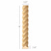 Rope Half Round, 1/2"w x 1/4"d x 8' length, Resin is priced per 8' length Carved Mouldings White River Hardwoods   