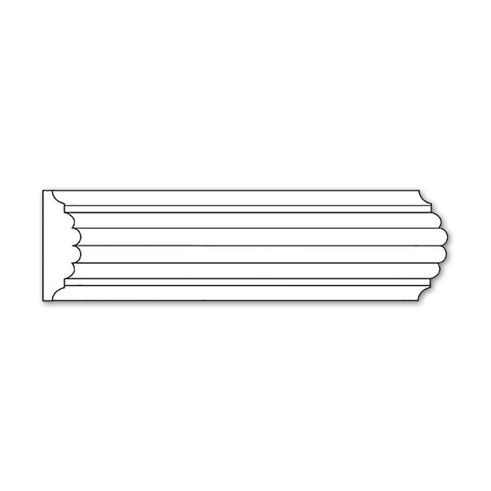 Square Reeded Molding Reeded Panel Moulding, 1 5/8''w x 9/16''d — Mouldings.com
