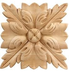 Traditional Collection, Traditional Rosette, 4"w x 4"h x 5/8''d Carved Rosettes Art For Everyday   