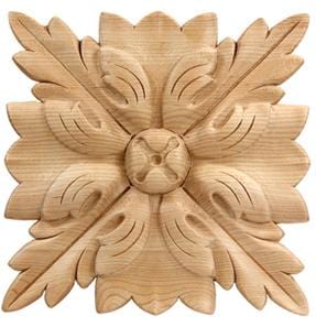 Traditional Collection, Traditional Rosette,  6"w x 6"h x 5/8''d Carved Rosettes Art For Everyday   