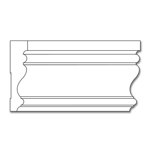 Traditional Casing, 3 1/4''w x 13/16''d — Mouldings.com