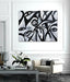 The Village, 48"H x 60"W acrylic abstract painting on 1 ½” wrapped canvas. Only one available. Canvas The American Artist   