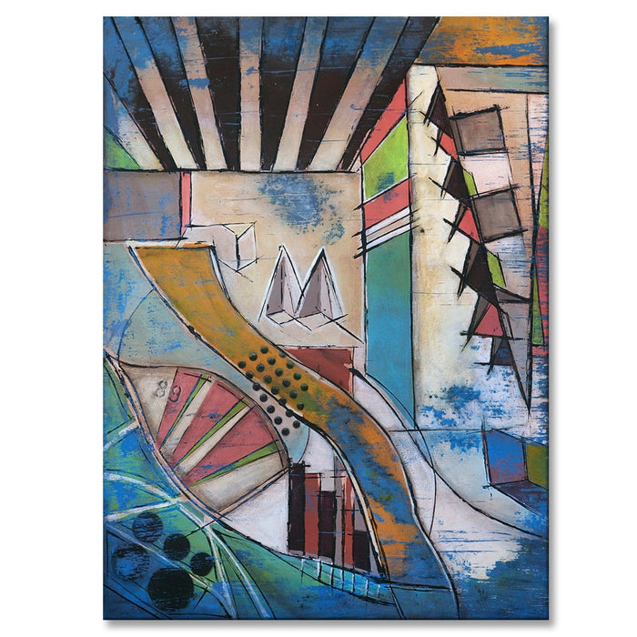 Divine Realm, 40"H x 30"W acrylic abstract painting on 1 ½” wrapped canvas. Only one available. Canvas The American Artist   
