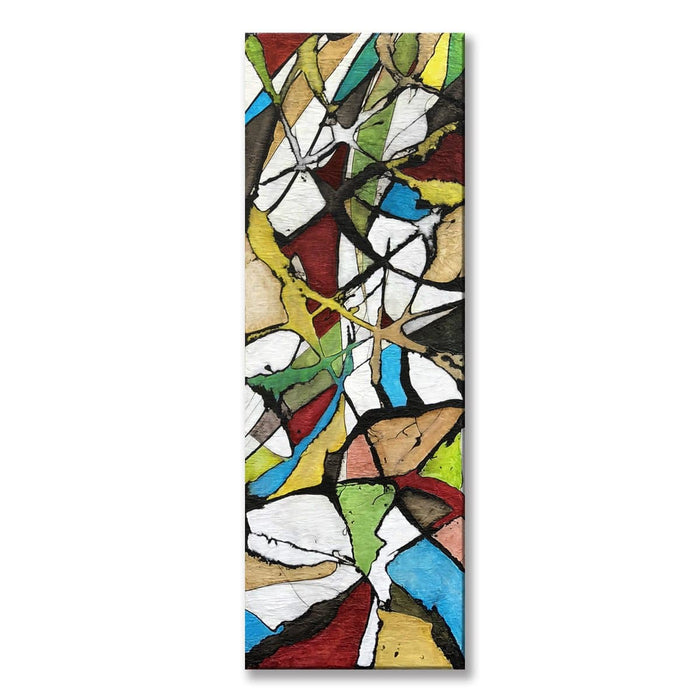 Facets, 60"H x 20"W acrylic abstract painting on 1 ½” wrapped canvas. Only one available. Canvas The American Artist   