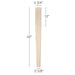 Contemporary 2 Sided Tapered Bar Column, 3  3/4"sq.  x 42"h Carved Columns White River Hardwoods   