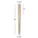 Contemporary 4 Sided Tapered Bar Column, 3  3/4"sq. x 42"h Carved Columns White River Hardwoods   