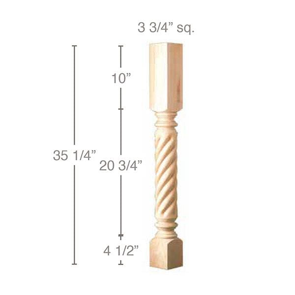 Rope Roman Classic Column, 3 3/4
