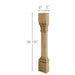 Ionic Acanthus Column Split, 1 Pair, 6"w x 35 1/2"h x 3"d Carved Columns Brown Wood, Inc   