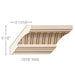 Fluted Crown, 4 3/8''w x 13/16''d Cornice Mouldings White River Hardwoods   