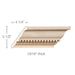 Dentil with Lamb's Tongue, 7''w x 13/16''d Cornice Mouldings White River Hardwoods   