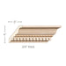Rope with Dentil, 5''w x 3/4''d Cornice Mouldings White River Hardwoods   