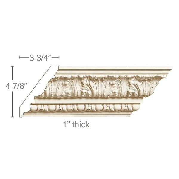 Medium Acanthus with Egg and Dart, 6''w x 1''d — Mouldings.com