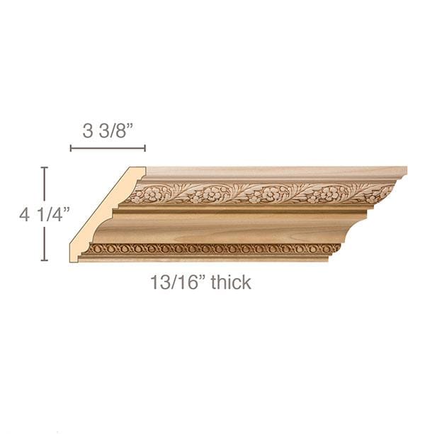 Running Leaf & Coins, 5 1/2"w x 13/16"d Cornice Mouldings White River Hardwoods   