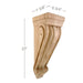 Traditional Large Traditional Corbel, 6 3/4"w x 22"h x 7 5/8"d Carved Corbels White River Hardwoods   