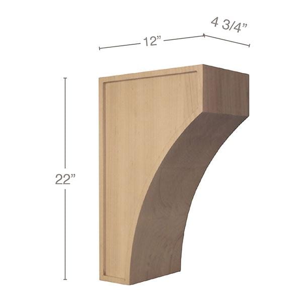 Mission Extra Large Corbel, 4 3/4"w x 22"h x 12"d