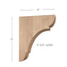 Classic Extra Small Bar Bracket Corbel, 4 3/4"w x 6"h x 4"d Carved Corbels White River Hardwoods   