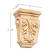 Petite Acanthus Corbel (Sold 2 per card), 3''w x 4 1/4''h x 1 3/4''d Carved Corbels White River Hardwoods   