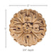 Large Round Rosette (Sold 2 per card), 5"w x 5"h x 5/8"d Carved Rosettes White River Hardwoods   