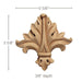 Small Acanthus Leaf (Sold 4 per card), 2 5/8''w x 2 5/8''h x 3/8''d Carved Rosettes White River Hardwoods   