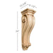 Grand Traditional Corbel, 9 1/2"w x 34"h x 10 5/8"d Carved Corbels White River Hardwoods   