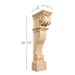 Grand Classic Leg, 7"w x 34 1/2"h x 12"d Carved Corbels White River Hardwoods   