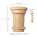 Extra Large Traditional Capital, 5 1/4"w x 7 1/8"h x 2 5/8"d, (accepts up to 3"w x 1 1/2"d) Carved Capitals White River Hardwoods   