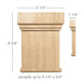 Large Traditional Capital(Accepts up to 4 1/4 x 3/4), 5 1/4''w x 6 3/4''h x 1 1/4''d Carved Capitals White River Hardwoods   