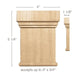 Medium Traditional Capital(Accepts up to 3 x 3/4), 4''w x 5 1/4''h x 1 1/8''d Carved Capitals White River Hardwoods   