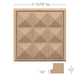 Small Apex Tile, 2 15/16" sq. x 1/2"d Carved Onlays Brown Wood, Inc   